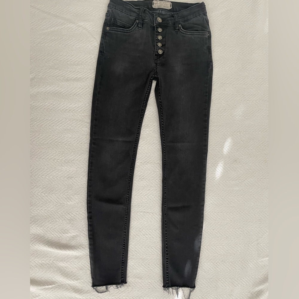 Free People Black Skinny Jeans
